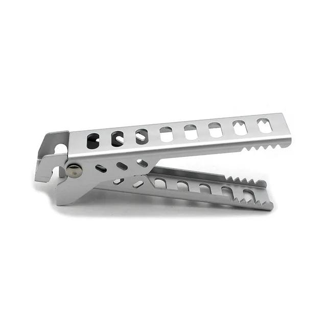 Clip en alliage d aluminium Anti-chaleur, support de pince pour bol Pot de Camping, poignée de casserole, accessoires de cuisine серебряный