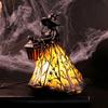 Strašidelné sošky čarodějnic na koštěti 16cm Pryskyřice Noční světlo Sváteční dekorativní lampa Halloweenská párty