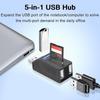 5 in1 Multi Ports USB 3.0 2.0 Hub Expansion Splitter for HDD SSD Connecting Mobile Hard Disk U Disk Camera Keyboard Mouse Multi Ports Adapter