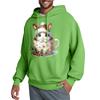 Men's Hooded Sweatshirt, Contrasting Color Sweatshirt, Sports   Casual Jacket
