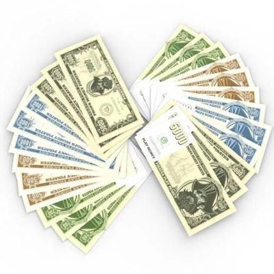 100 ADET Korsan Para Banknotları Kostüm Aksesuarları Festival Kağıt Para Çocuk Oyuncakları Yeni Değerli Aksesuar Oyun Banknotu Ev Cadılar Bayramı Dekorasyonu