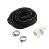 Boat Bilge Drainage System Kit Includes 3/4 Inch Outlet 19mm Clamps And 6 Foot Corrugated Hose For Pump Installation