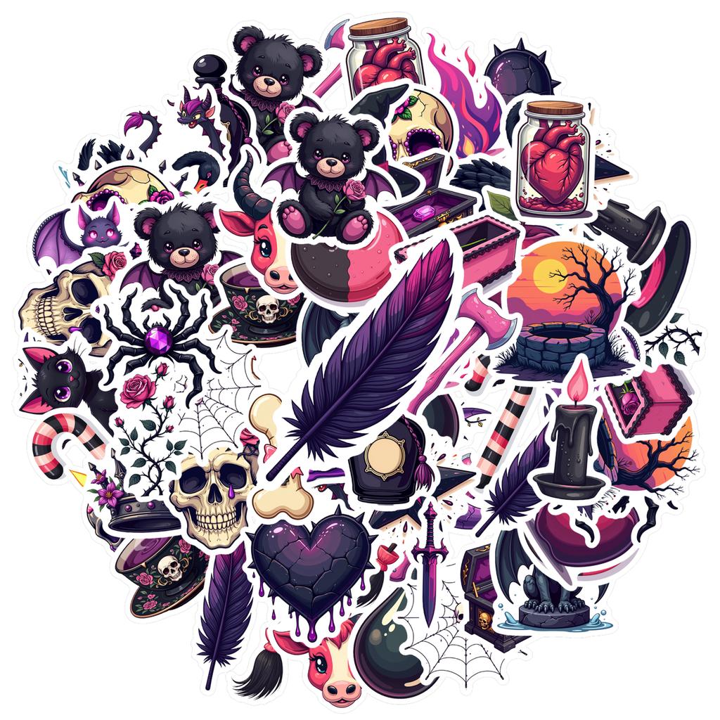 Cute Fantasy Decals Gothic Gothic Gothic Stickers Stationery Stickers For Suitcase Car Sticker
