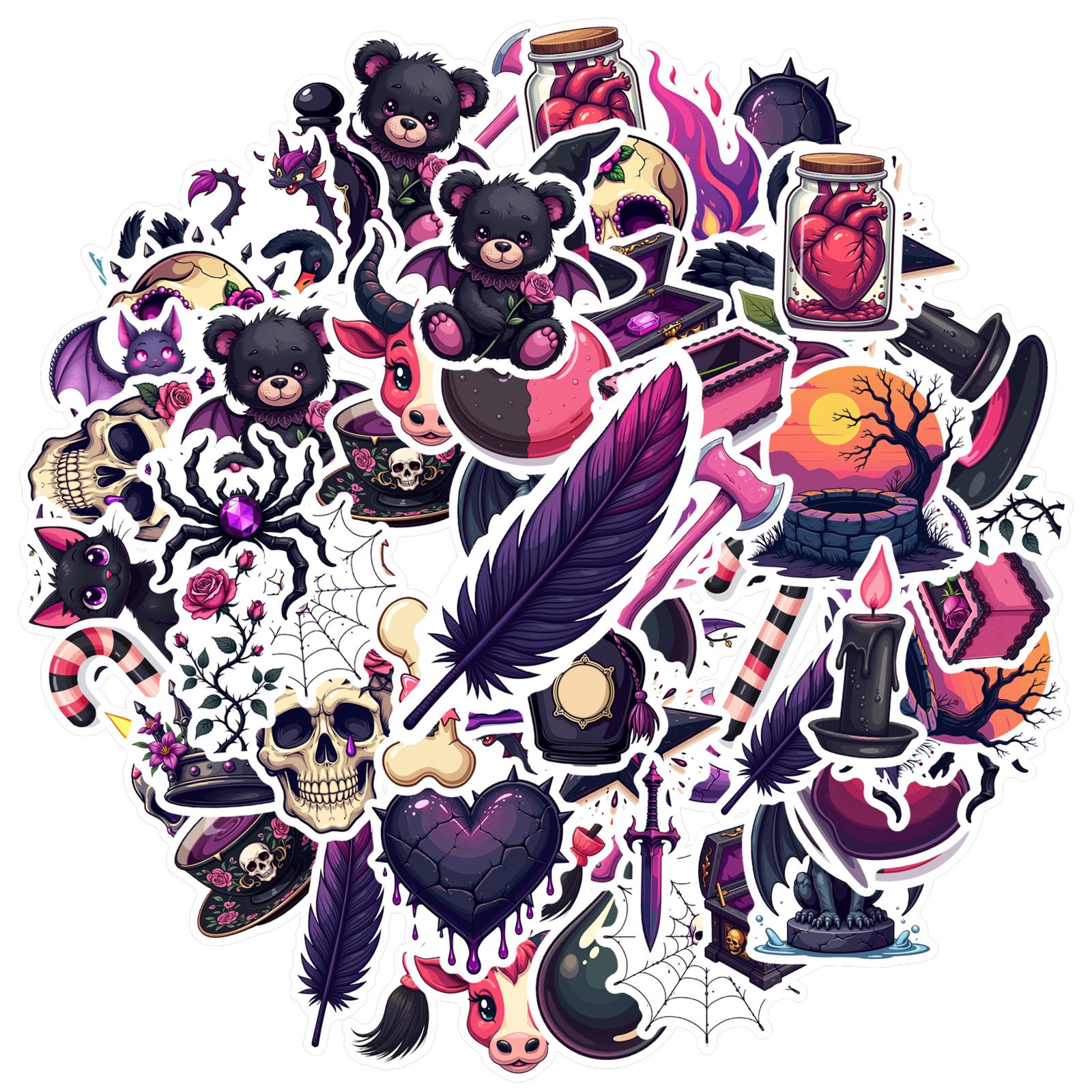 Cute Fantasy Decals Gothic Gothic Gothic Stickers Stationery Stickers For Suitcase Car Sticker