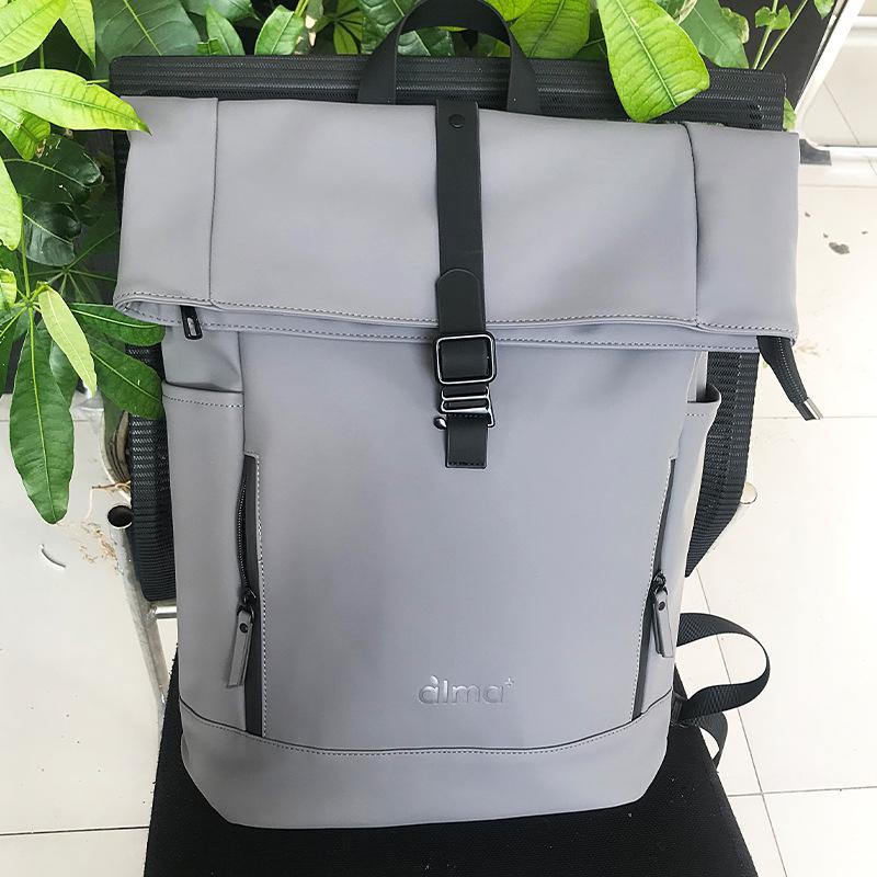 Мужской водонепроницаемый рюкзак с верхним сворачиванием для ноутбука - Большая вместимость для работы, путешествий и учебы