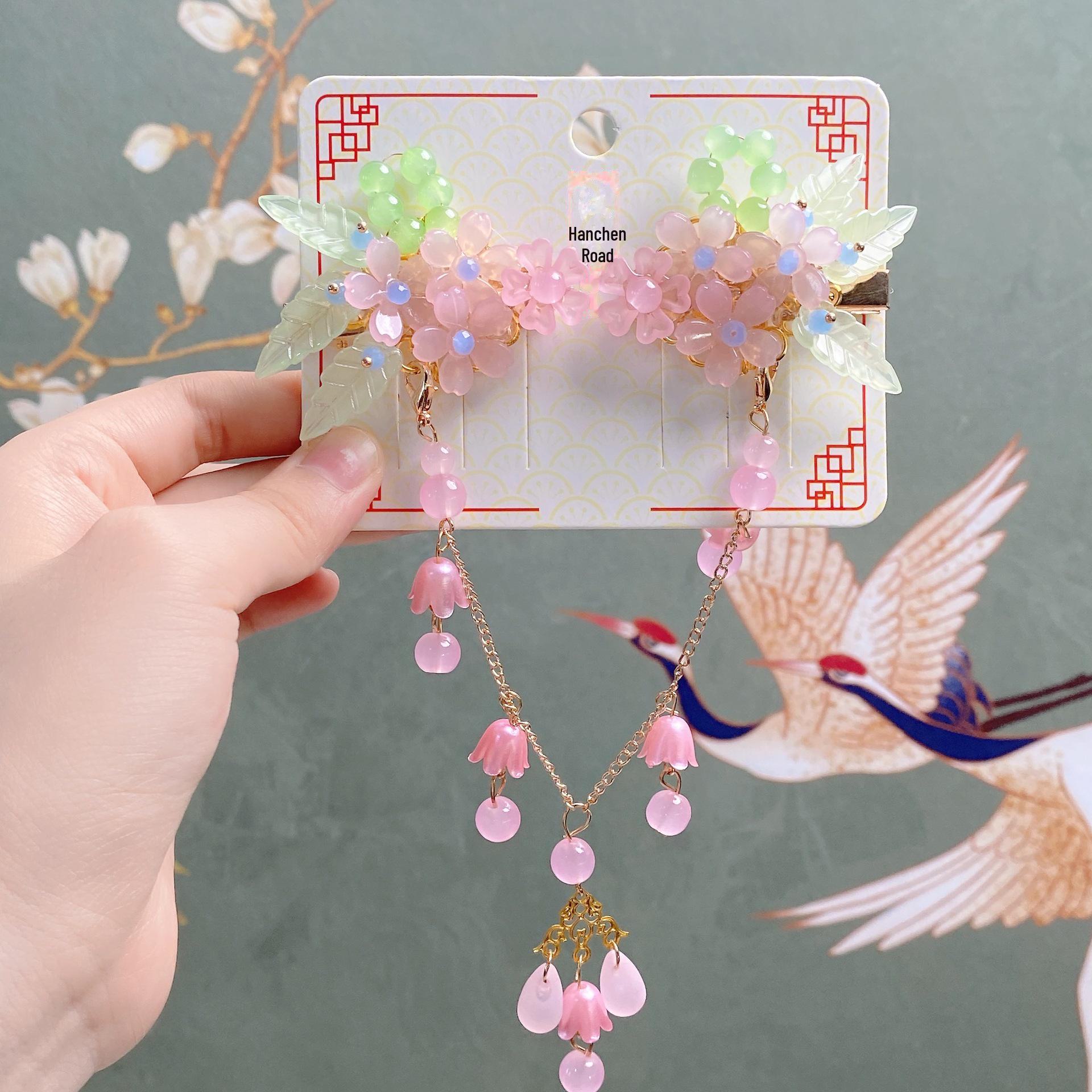 

Детские аксессуары для волос в старинном стиле Hanchen: Заколка для волос с кисточкой и цепочкой на лбу