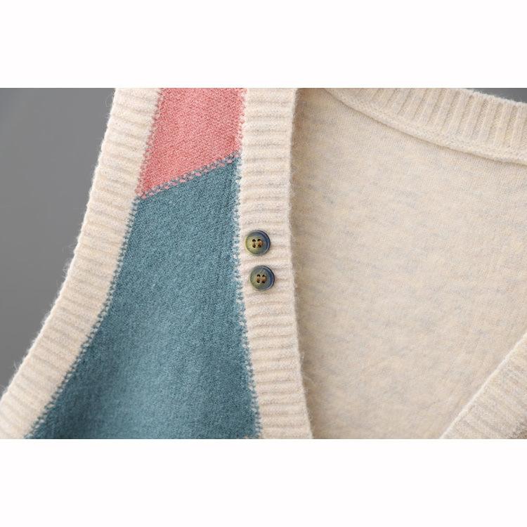 Spring Autumn Knitted Vest Tank Loose Sweater Coat Knitted Shirt Women's Wear