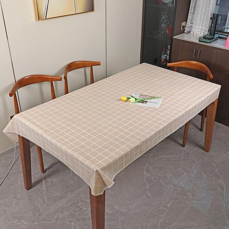 Household Oil Resistant Dining Table Cloth Fashion Disposable Tablecloth Small Fresh Grid Waterproof Tea Table Cloth