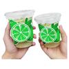Trendiger Einweg-PET-Zitronenteebecher mit Direktdeckel