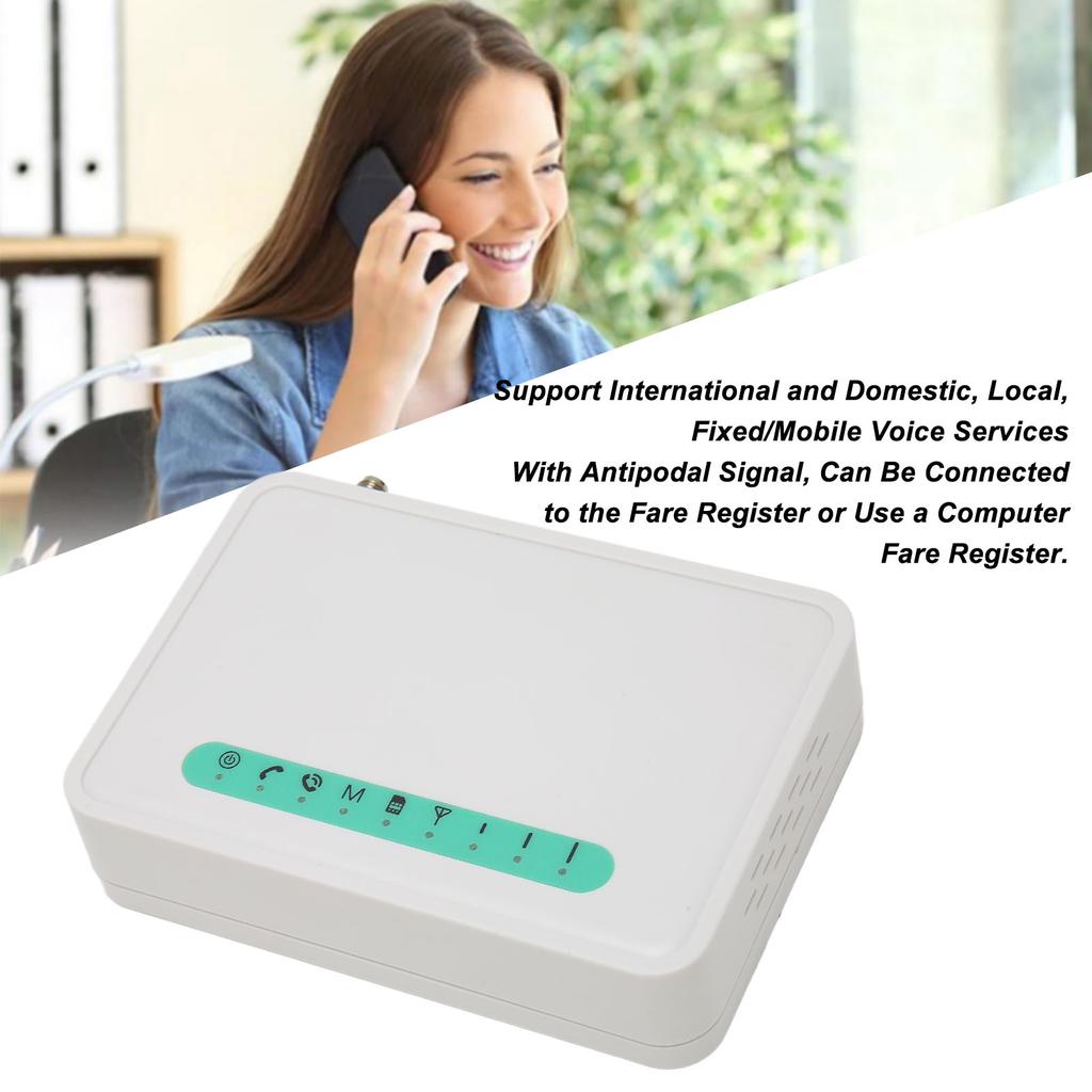 Fixed Wireless Terminal Quad Band 4G GSM Supported Antipodal Signal GSM Desktop Caller for Office Residence 100‑240V US Plug