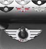 AABY1 for Mini Countryman Cooper One R55 R56 R60 R61 F54 F55 F56 F57 F60 Accessories Interior Door Lock Pin Emblem Wings Sticker
