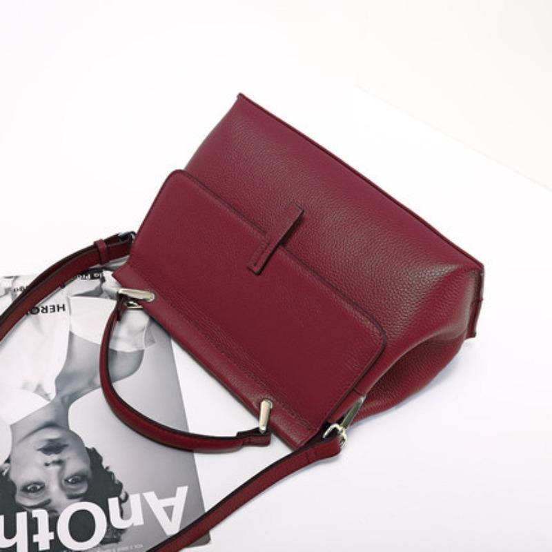 New Spring and Summer Genuine Leather Women's Bag Shoulder Bag European and American Style Women's Crossbody Bag Large Capacity Handbag Retro Bag