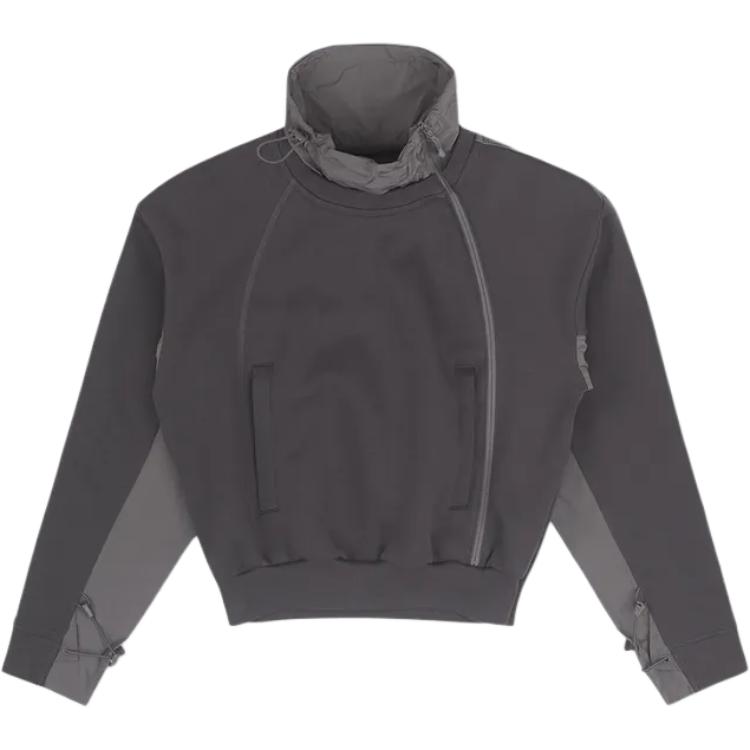 New Converse Sweatshirt Women s Gray 10027955-A01 S 5835₽