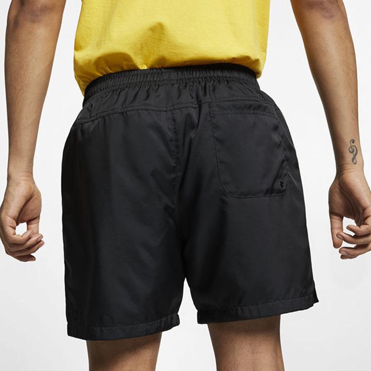 Nike Club Woven Flow Shorts Black/White Men Bottoms AR2382-010