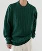 ORIGINALDAY Oversized Round Cable Knit Green