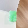 Jelly Solid Color Hard Bear Mobile Phone Airbag Bracket Pasted Retractable Desktop Watching Drama Support Decorative Ring Woman