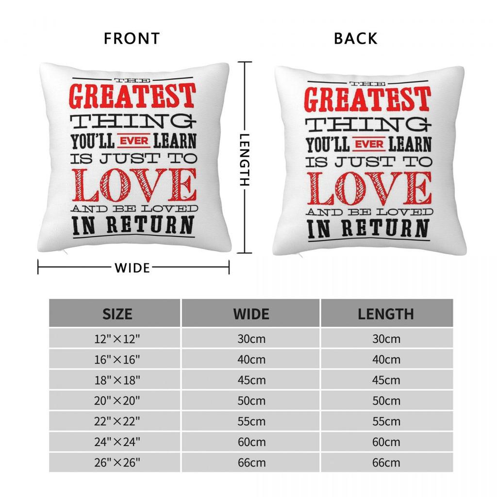 Love And Be Loved Return 2 Square Pillowcase Polyester Linen Velvet Creative Zip Decor Room Cushion Case