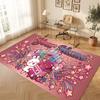 Celebration Theme Crystal Velvet Floor Rug Personalized Custom Name Text Warm Carpet Home Decoration