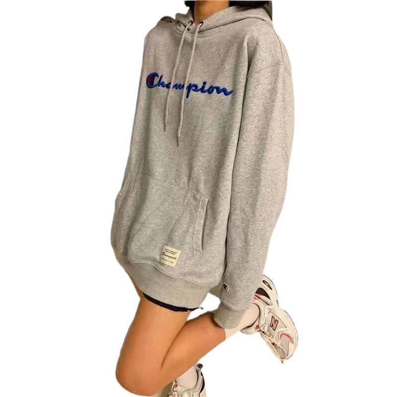 Trendy Urban Style Embroidered Hoodie For Couples Loose Fit Spring Autumn Fashion
