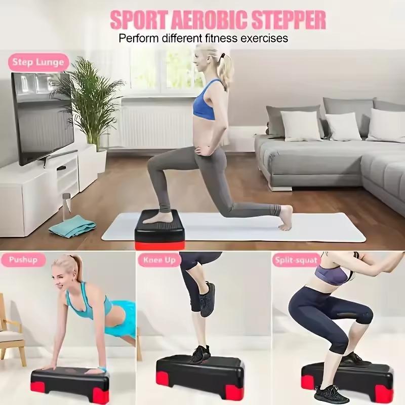 Adjustable Aerobic Stepper - Anti-Slip Fitness Pedal for Home & Gym Step Workout Training