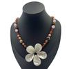 Boho Shell Flower Necklace Ocean Style Ocean Style Neck Chain Stone Pendant Necklace  Summer