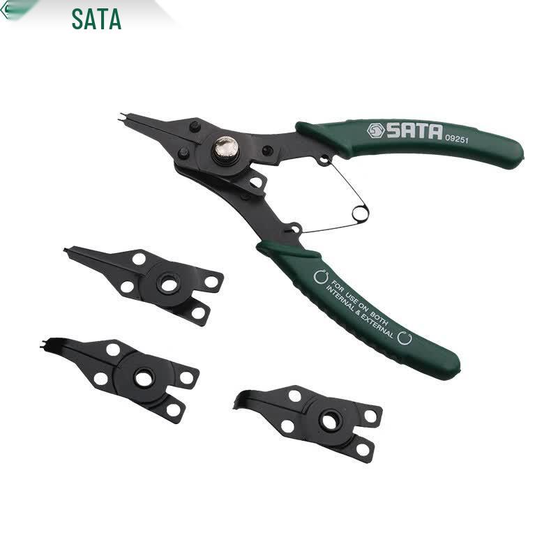 SATA 09251 5-Piece Replaceable Head Circlip Pliers Set 5-piece set
