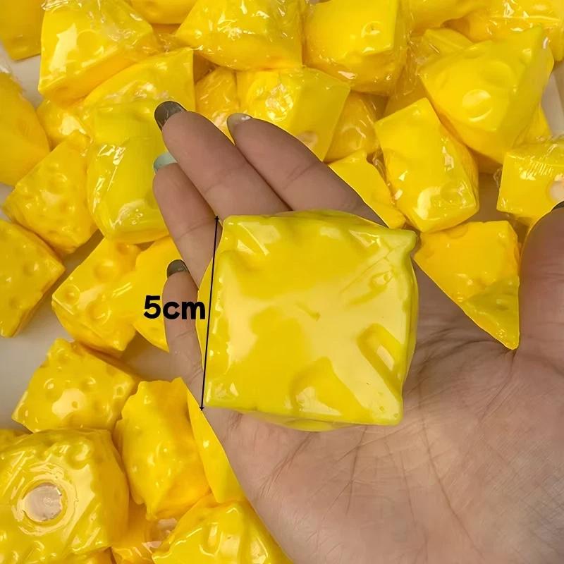1Pcs Simulation Cheese Shaped Squishy Toy Soft Elastic Stress Relief For Kids Adults Office Home Daily Relaxation