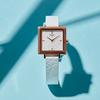 Casio Sheen Japanese Minimalist Business Style Leather Strap Quartz Watch Women watches White SHE-C151PGL-7AUPFP-PERSON