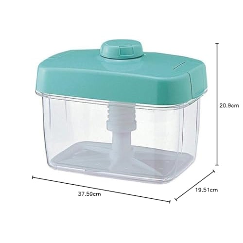 Risu Instant Pickle Container, Square, Green, 3L, Hyperpet, Recipe Included, Made In Japan, S-30