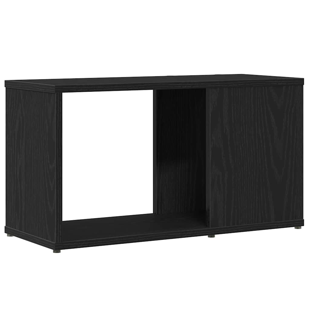 TV Cabinet Black Oak Effect 60 X 24 X 32 Cm Wood Based Material