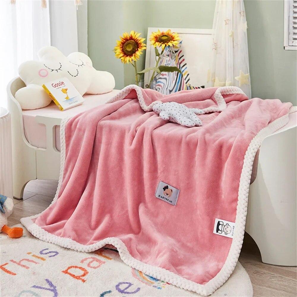 Thickened Milk Velvet Blanket Keep Warm Shawl Blankets for Beds Portable Sofa Office Nap Throw Blanket Bedroom Decor Bed Cover