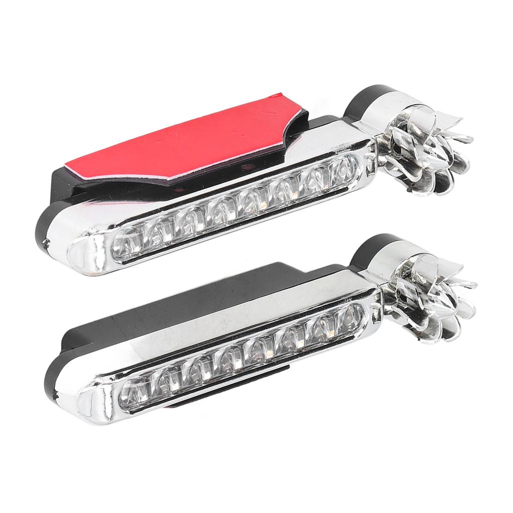 2pcs Wind Powered Daytime Running Light 8 LED Waterproof Car Exterior Lamp for Vehicles