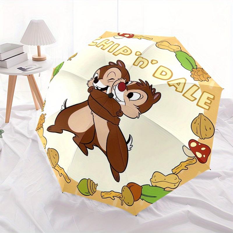 

Disney Chip,Dale,Squirrels Manual Opening and Closing Umbrella, 8-Rib Reinforced Folding Design, Lightweight