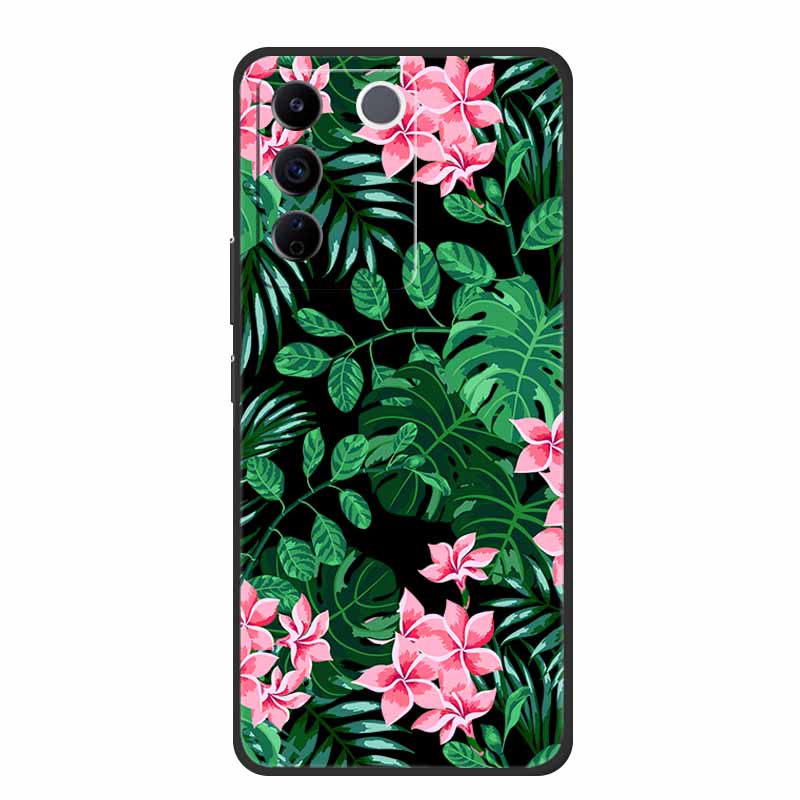 For Vivo V27e Case Cute Cartoon Cat Black Silicone Soft Phone Case For Vivo V27 Pro V27e Back Cover Cases V 27 E Pro Funda Coque