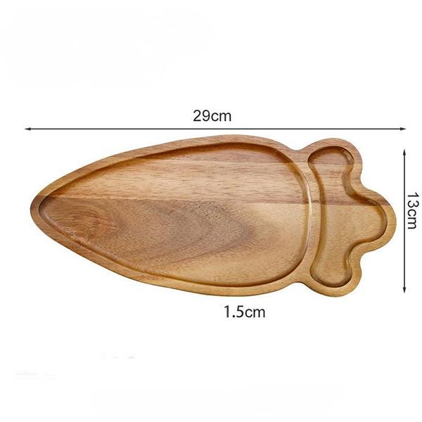 Dishes Plates Customized Wood Service Tray Plate Wooden Coffee Snack Fruit Tea Cake Plate for Home Display Tray