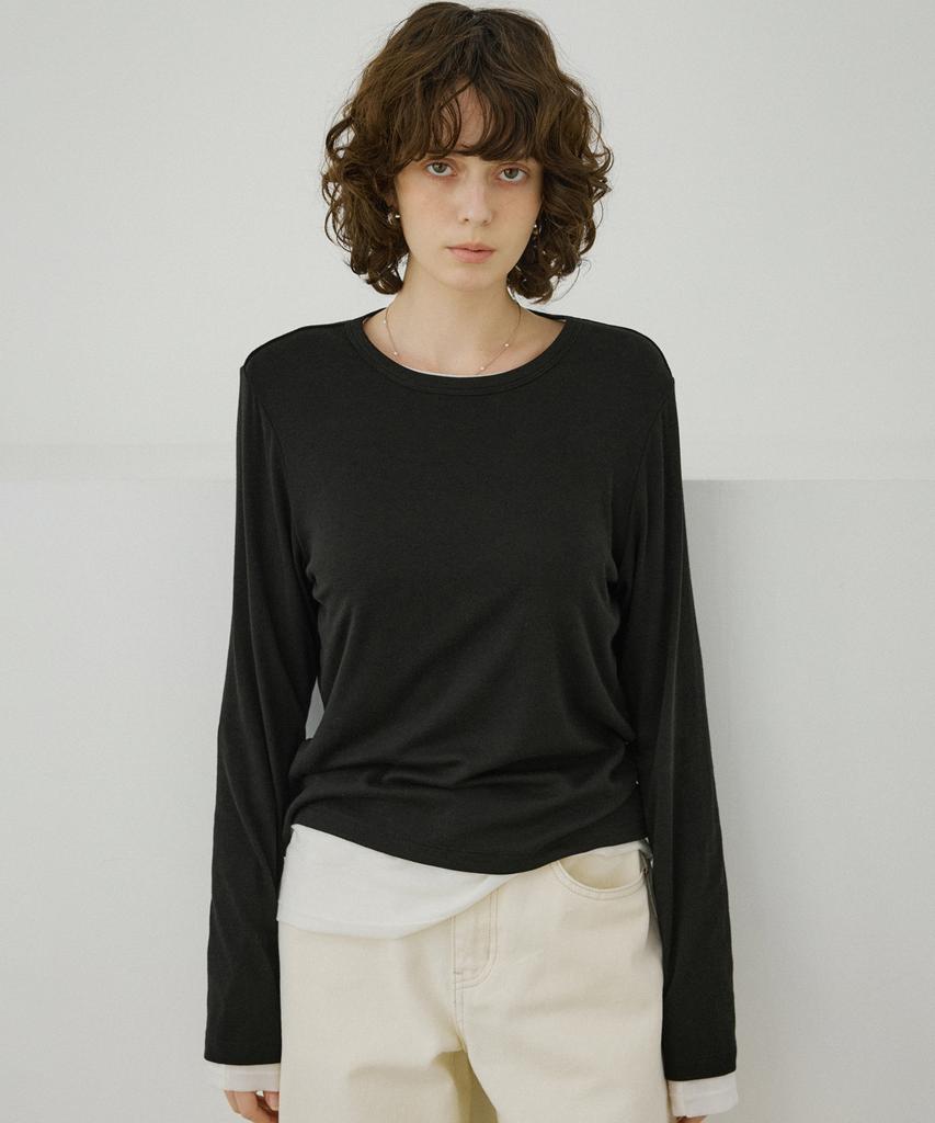 Banwonateullie A3562 Fluid Long Sleeve_Black