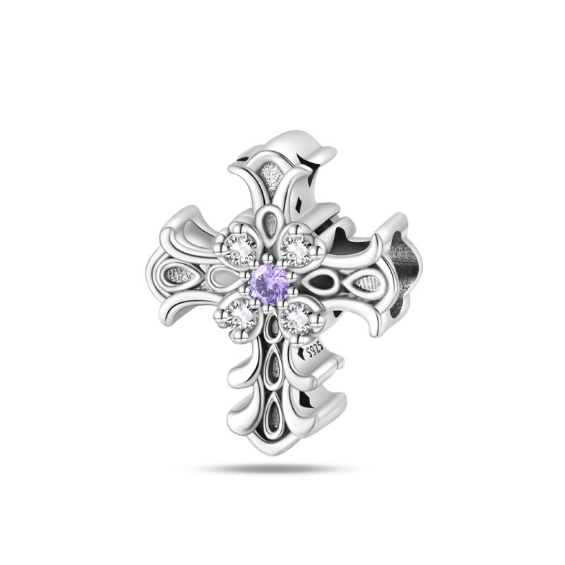 Classic Copper Holy Angel Cross Charms Beads Pendants For Women Fit Qikaola Original Bracelets Diy Jewelry Gift