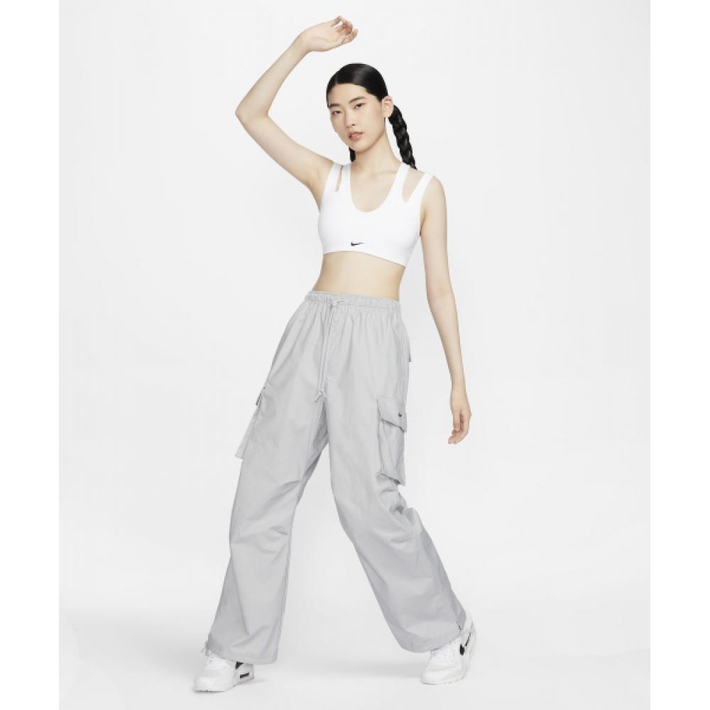Nike SportsWear Mid Rise Cargo Kalhoty W Light Smoke Grey Black Fv7521 077
