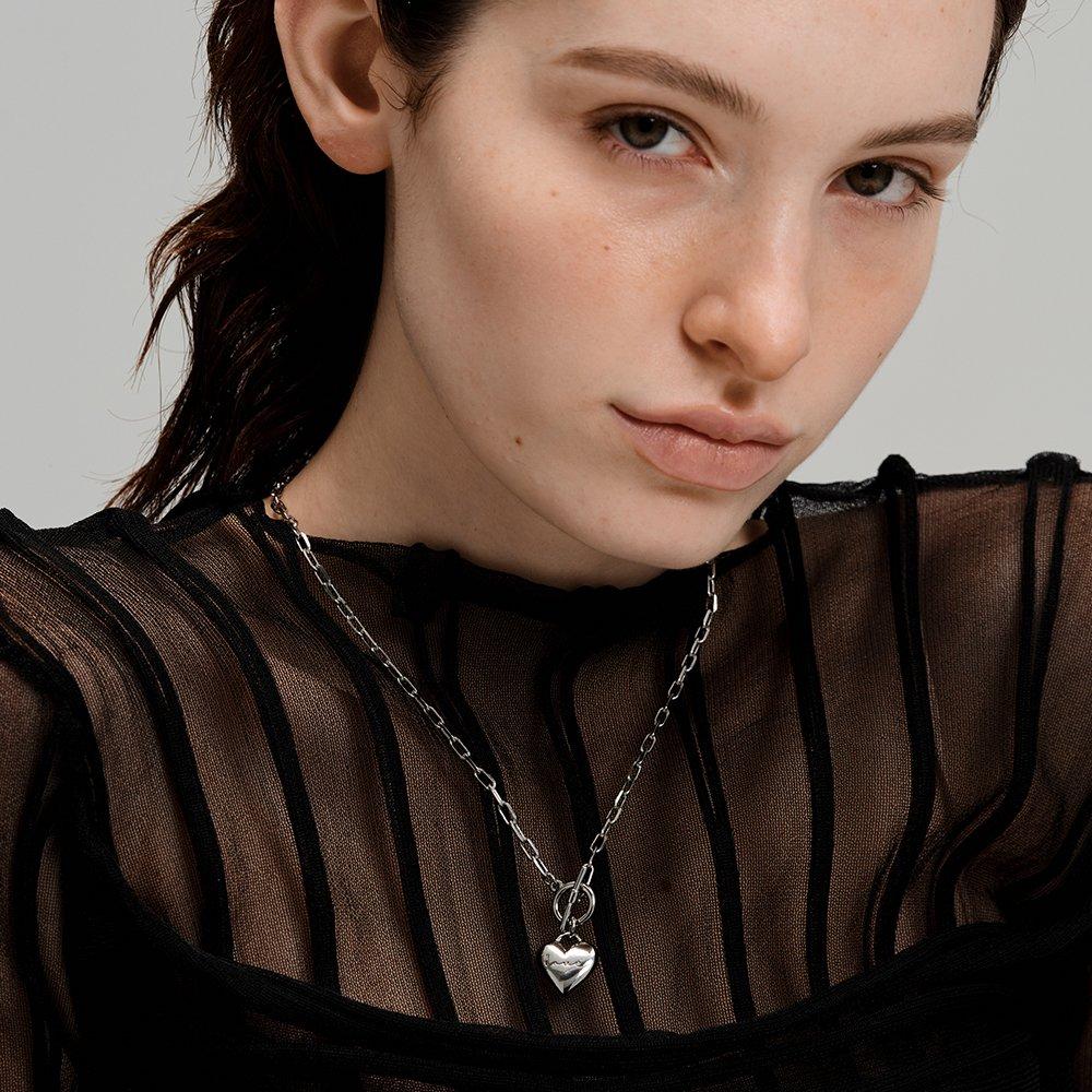Love Lock Heart Necklace_Vh24Nnne101M