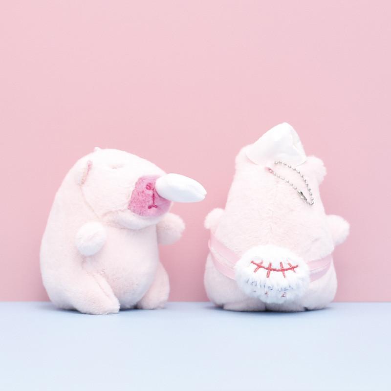 Plush Toy Capybara Keychain Cartoon Stuffed Doll Decoration Pendant Gift Cute