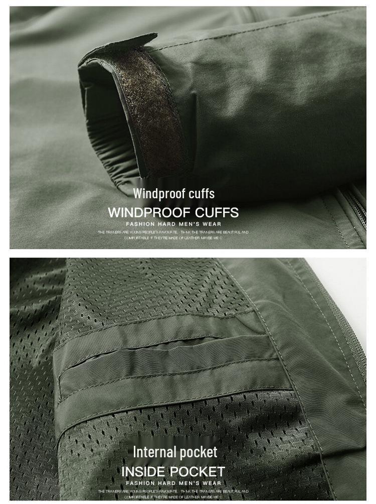 Men's Multi-Pocket Windbreaker Jacket