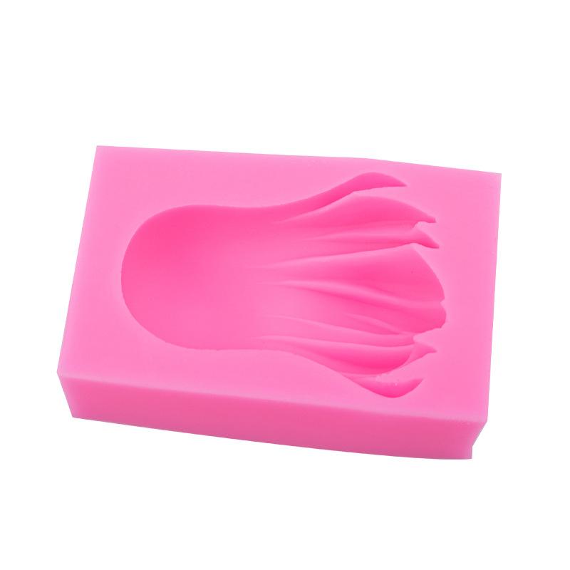 DIY Hair Girl Back Hair Tray Chocolate Molds Bakery Accessories Tools Pink Color Molds Cute Doll Long Hair Mold Silicone Mould