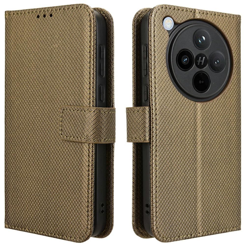 For Oppo Find X8 5G Case PU Leather Diamond Texture Wallet Phone Cover