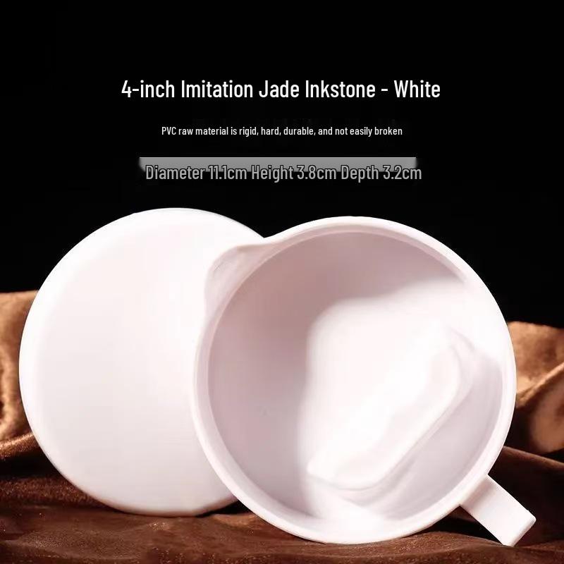 Multi-functional Inkstone with Lid - Ceramic Ink Dish & Holder for Calligraphy