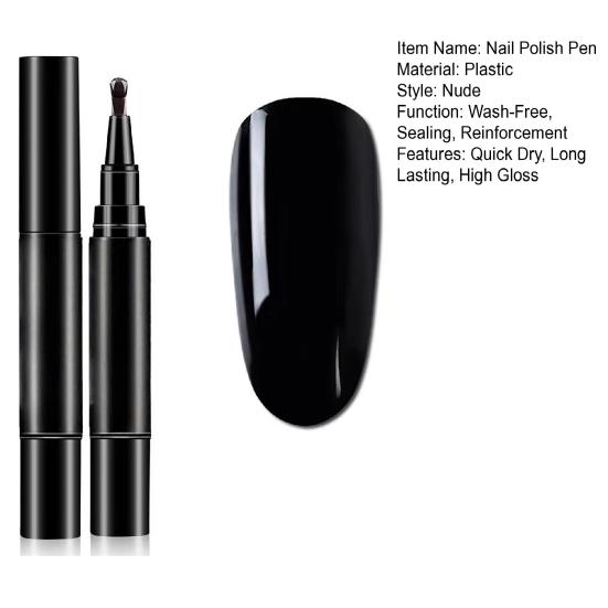 Yousheng 1/6Pcs Nail Polish Pen 3-in-1 Quick Dry Long Lasting High Gloss DIY Manicure Nail Art Natural Nude Women Girls Fingernail Toenail Gel Polish