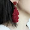 Bohemian Tassel Earrings Colorful Layered Dangle Drop Jewelry Gift for Women Christmas Birthday Party