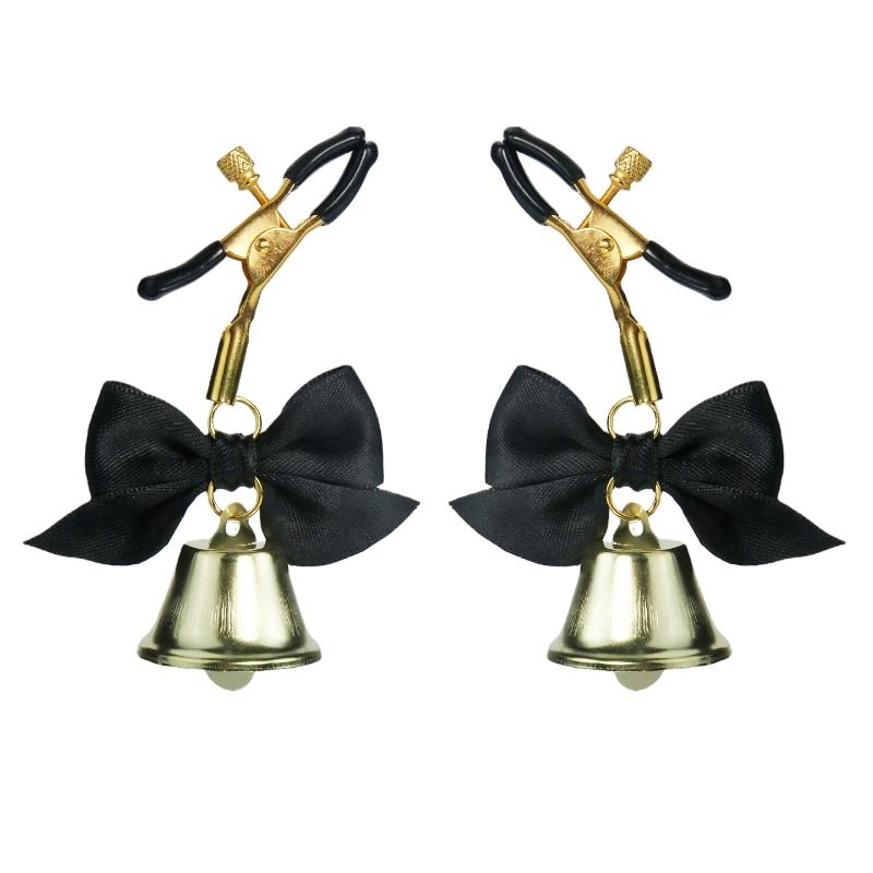 1Pairs Sexy Bow Adjustable Nipple Clamp Breast Small Bell Adult Teasing Sex Toys For Couples