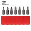 Ergonomic 6 35mm Manual Screwdriver with Aluminum Handle and Hex Bits