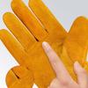 1Pair Breathable Welding Gloves Thickened Cowhide Labor Protection Gloves Wear Resistant Heat-resistant Work Safety Glove