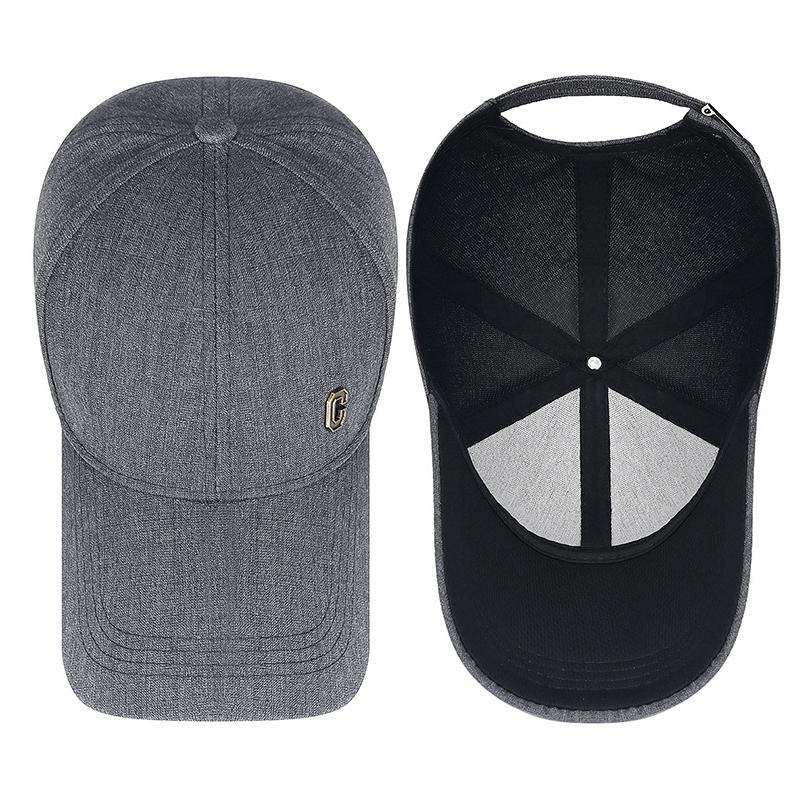 Men's Spring Autumn Baseball Cap Letter Long Brim Cap Summer Sunscreen Sun Hat